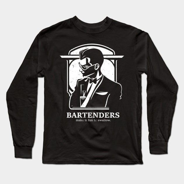 bartender Long Sleeve T-Shirt by ris_kiefendi